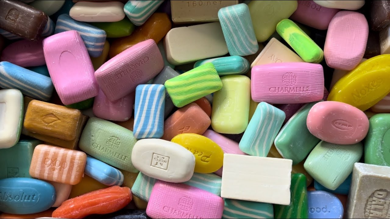 ASSORTED soap *683 | Cutting soap (no talking) | АСМР Резка мыла | #asmrsoap #carvingsoap