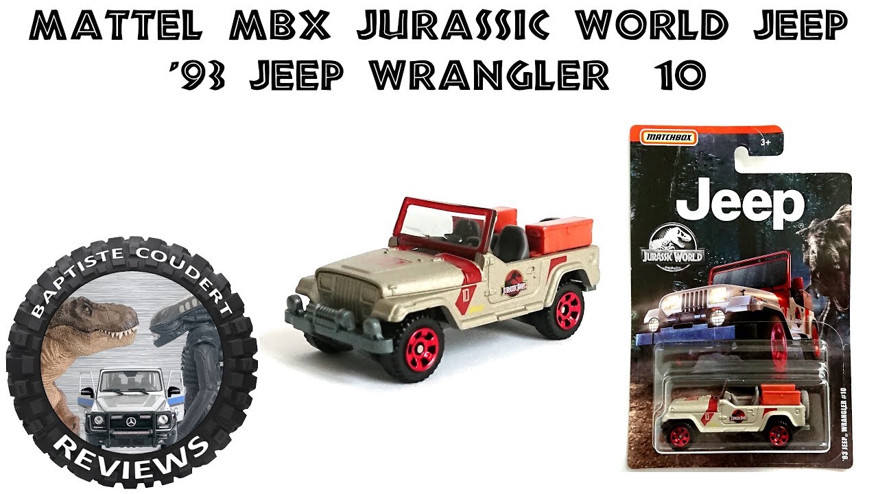 Video Review: 2019 Mattel Jeep Matchbox Jurassic Park '93 Jeep Wrangler #10  - YouTube