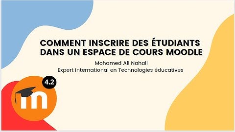 Comment inscrire des étudiants dans un espace de cours #moodle