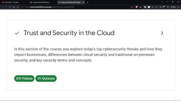 Trust and Security in the Cloud | Module 1 | Quiz Answers #googlecloud