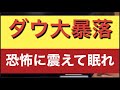ダウ大暴落！震えて眠れ！