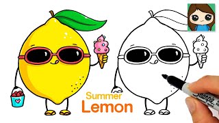 How to Draw a Cute Lemon  Summer Art Series #16