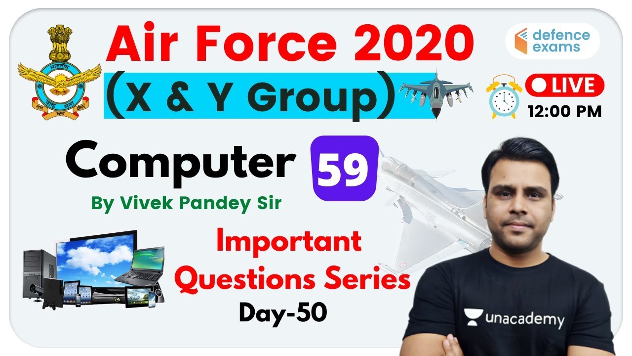 12:00 PM - Air Force Group X and Y 2020 | Computer Awareness by Pandey Sir | Most Important MCQs