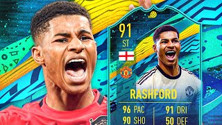 THE MODERN DAY ROLE MODEL!  91 MOMENTS RASHFORD PLAYER REVIEW! - FIFA 20 Ultimate Team