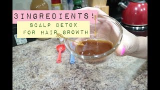 How To Detox Your Scalp For Fast Hair Growth | DIY Scalp Detox Scrub: 3 Ingredients