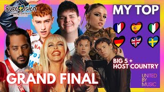 Eurovision 2024 Grand Final Top 6 (Big5 + Host Country) | My Top ESC 2024