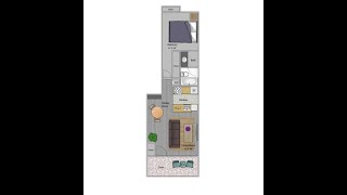1x1 Type A 627 sq ft - Full Renovation