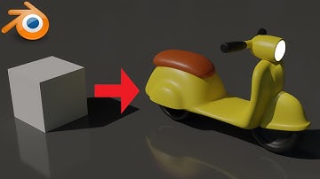 How to make a simple Scooter using Blender #oe279