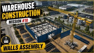 Warehouse Construction Mission #10 | Walls Assembly 🚧🏗️ | Construction Simulator 3