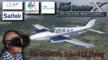 Oculus Rift Leap Motion Fly Inside FSX The ManCave School Of Flying #1 My First Flight