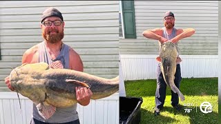 Monroe County man catches record-breaking flathead catfish, weighing 64.46 pounds