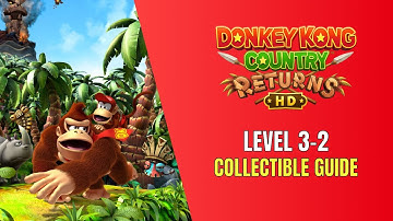 Donkey Kong Country Returns HD Level 3-2 Button Bash All Collectible Locations - 100% Guide