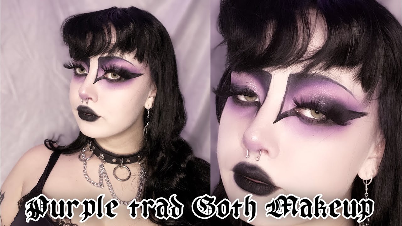 GRWM & CHAT Purple Trad Goth Makeup! 💜 - YouTube