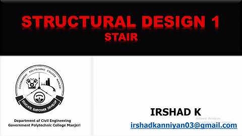 Design of stair-Part 1