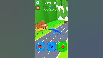 FLY❗️🪂 Shape Shifting Game’s Levels 361 | Happy Game | Easy Fun Gameplay #Shorts #ytshorts #gaming