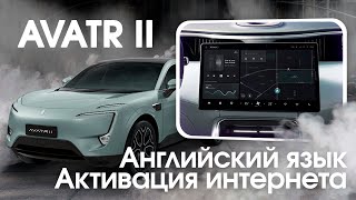 Avatr II  -  установка английского языка + интернет и телематика.