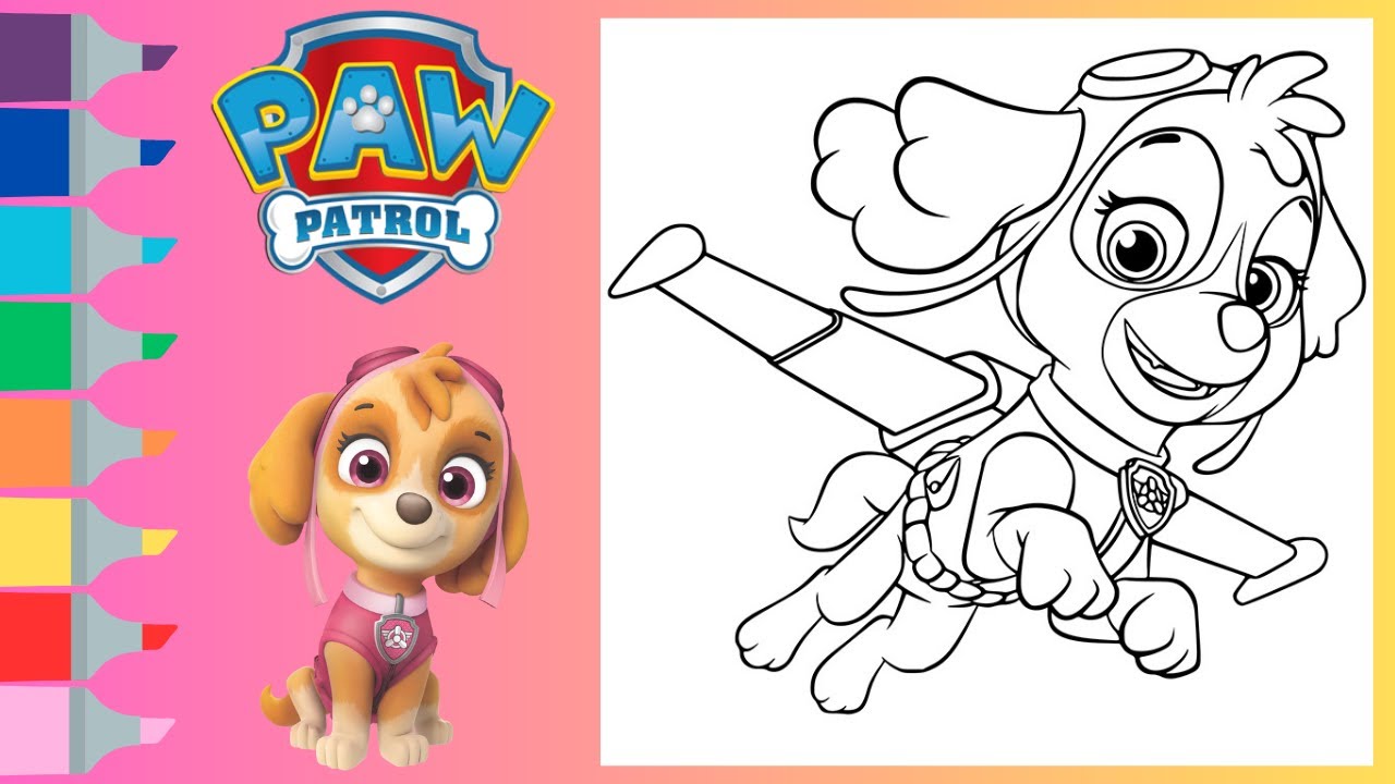 Skye Paw Patrol Coloring Page - Maxresdefault
