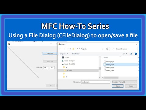 MFC C++ How-To : फ़ाइल खोलें/सहेजें संवाद बॉक्स - CFileDialog Video 17 | एमएफसी मूल बातें