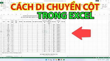 Cách Di Chuyển Cột Trong Excel | Di Chuyển Nhiều Cột Trong Excel