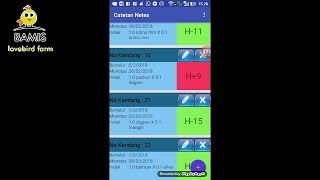 SOFTWARE CATATAN NETAS LOVEBIRD , SANGAT BERMANFAAT|| BAMIS LOVEBIRD farm screenshot 3