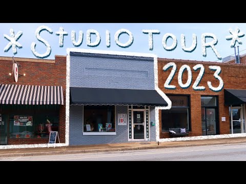STUDIO TOUR 2023 // Artist Space, Gallery, & Classroom - Entertainment District, Thomaston, Georgia