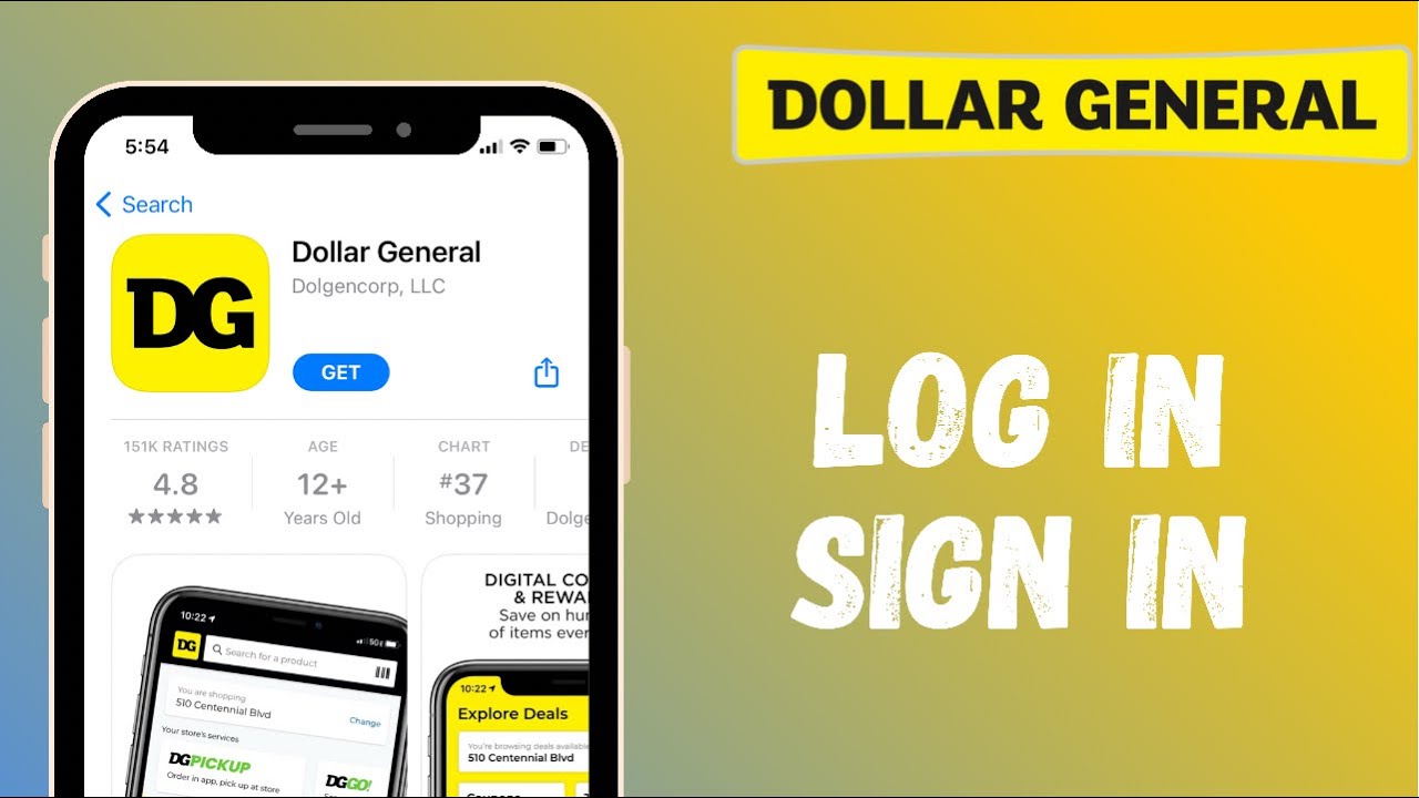 Login to Your Dollar General Account Dollar General App 2021 YouTube