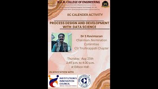 PROCESS DESIGN AND DEVELOPMENT WITH DATA SCIENCE|MAMCE