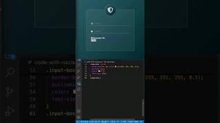 Glass Login Form Using HTML & CSS #coding #htmlcss #cssanimation #loginform #shorts