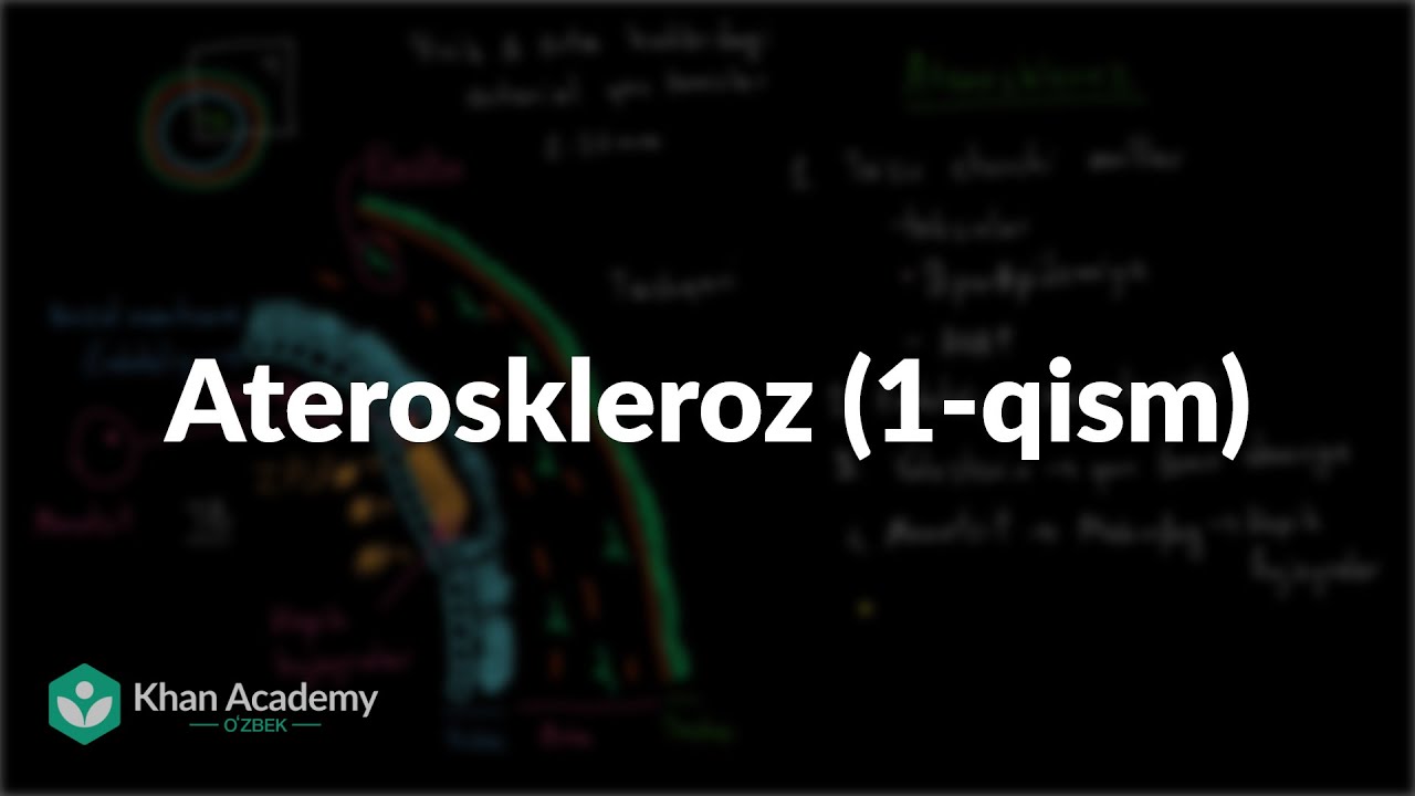 Ateroskleroz (1-qism) | Ateroskleroz, arterioskleroz va arterioloskleroz | Tibbiyot