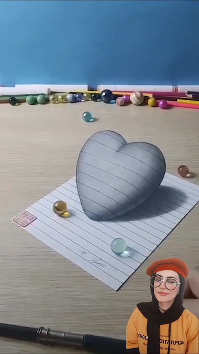 3D heart drawing