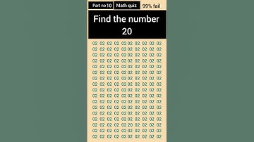 Find the number 20 with in five seconds #quiz #comment #likes#quiz .