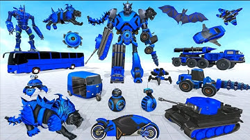 Fight with flying tiger robot bike transformation in moto action city battle. gameplay- Android/iOS