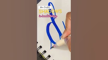 How to draw shadows in Hand Lettering #calligraphy #moderncalligraphy #handlettering #shadow #shorts