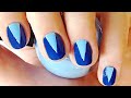Blue Nails. How to make Nails look longer
