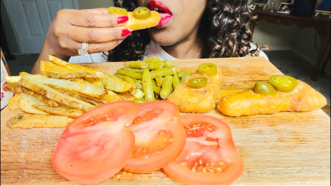 ASMR Homemade Fish & Chips | #asmr #deliciousfood #eatingsounds #fishandchips 