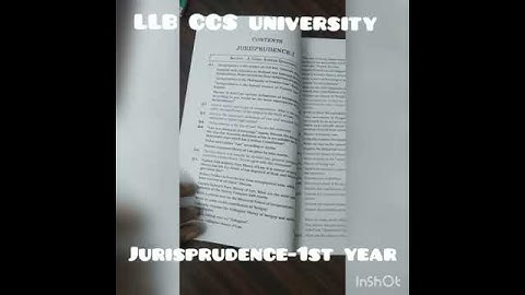 Jurisprudence -1 CCS university LLB important book complete syllabus