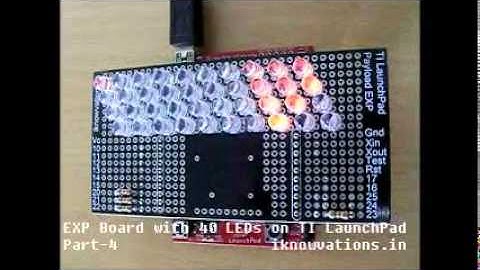 4 x10 LED Display using EXP board for TI LaunchPad-Part 4.wmv