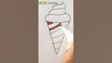 Ice Cream Drawing | Simple Rules Of Draw and Painting Ice Cream🍧🍧 | সহজ পদ্ধতিতে অঙ্কন #shorts