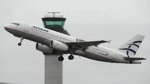 Airbus A320 MYTILINI TO THESSALONIKI Take-off and Landing