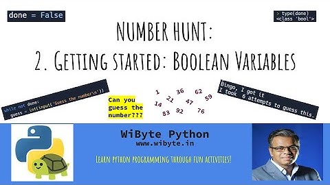 2. Number Hunt activity: Getting started, Boolean variables