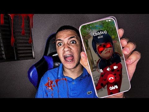 TESTEI O APP ASSUSTADOR DA LADY BUG AS 3 DA MADRUGADA! *hackeado* 