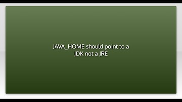 JAVA_HOME should point to a JDK not a JRE