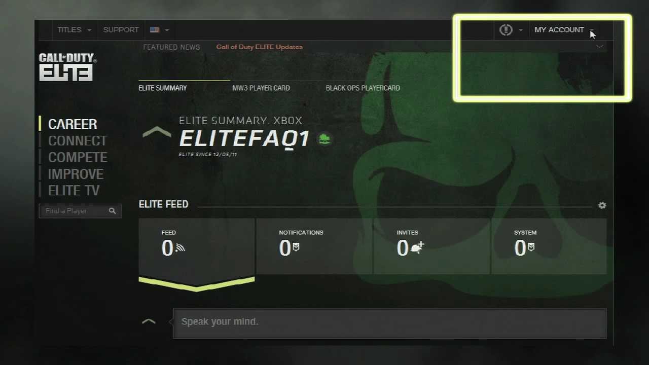 How to connect call of duty elite to youtube
