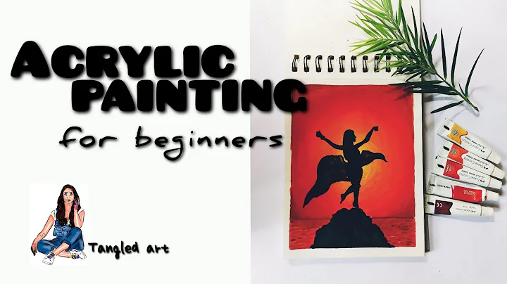 Acrylic & watercolor painting for beginners,techniques,ideas,art journal,Recreation from pinterest#1