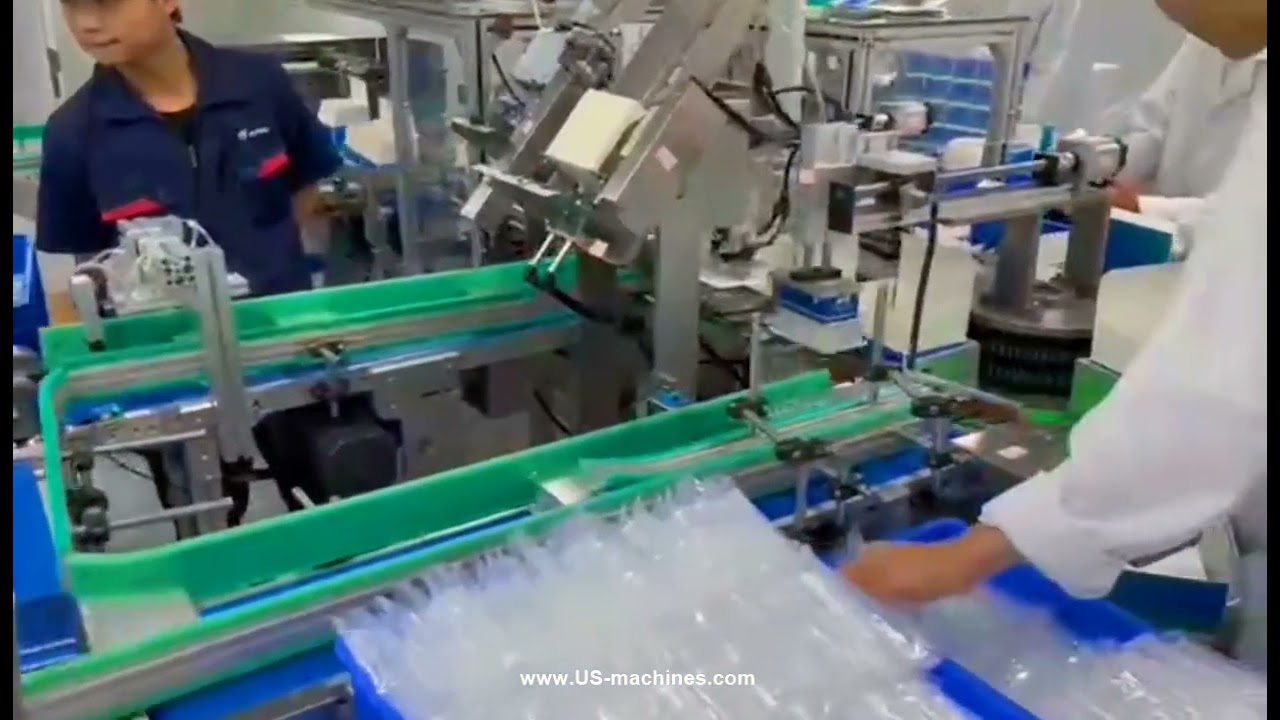 Automatic box case corner side labeling machine with cartoning machine packing line