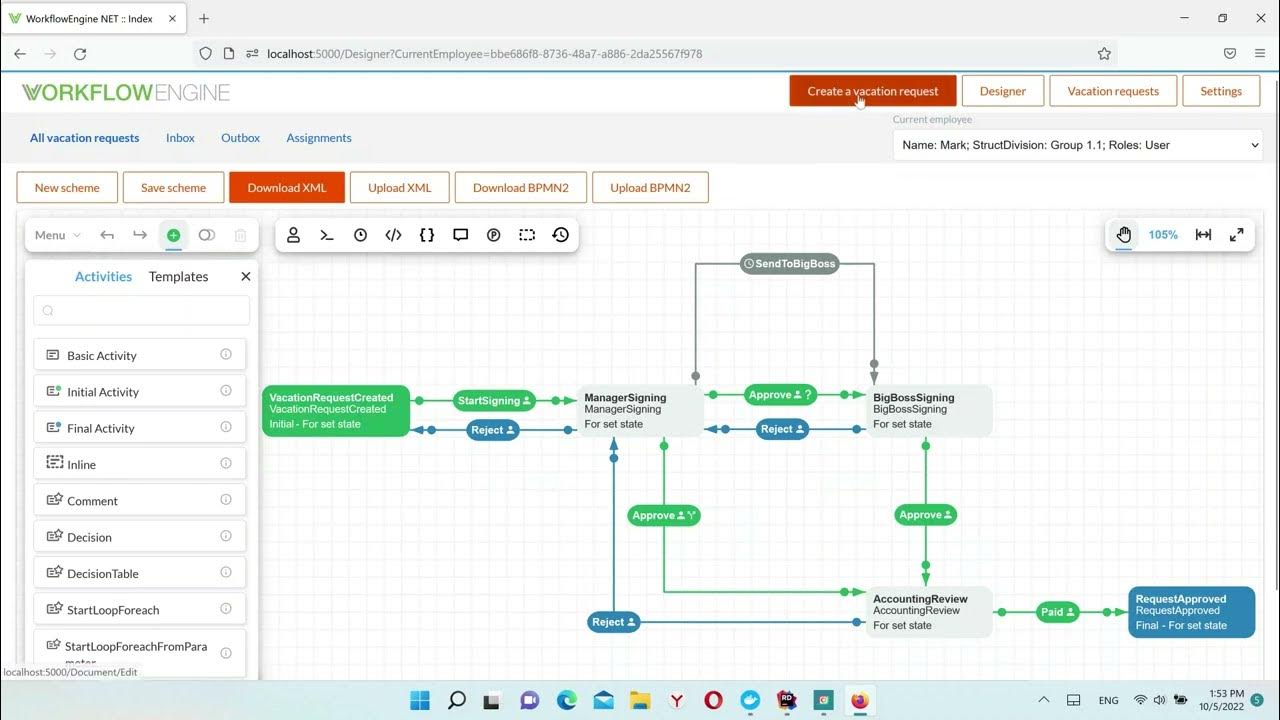 Workflow Engine Demo Overview - Running a process - YouTube