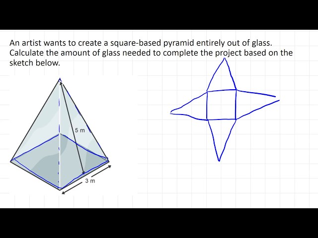 Pyramid Math.net What Is A Net Of A Square Based Pyramid