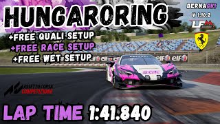 FERRARI 296 GT3 | HUNGARORING 1:41.840 | HOTLAP + FREE SETUP | ACC