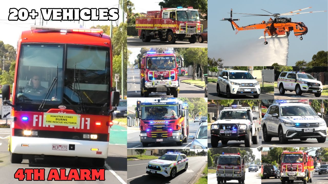 Large Grassfire | FRV - CFA - VICPOL - AV Vehicles Responding to Australia Day Grass & Scrub