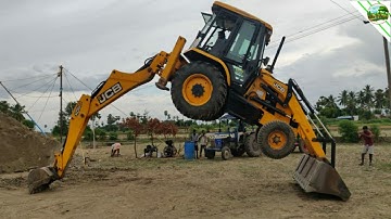 JCB Backhoe Machine Working Removing Tree in mud | jcb | jcb |jcb 3DX | jcb video | jcb Machine |